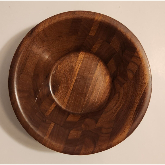 Wooden Bowls for Cereal Soup Fruit Salad Ice Cream & Dessert Vintage Set of 4 - Picture 2 of 10